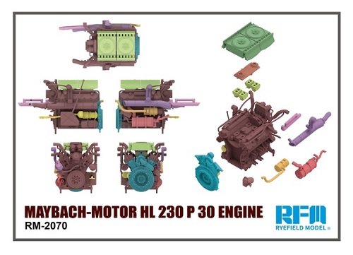 RM-2070  дополнения из пластика  MAYBACH-Motor HL 230 P 30 Engine  (1:35)