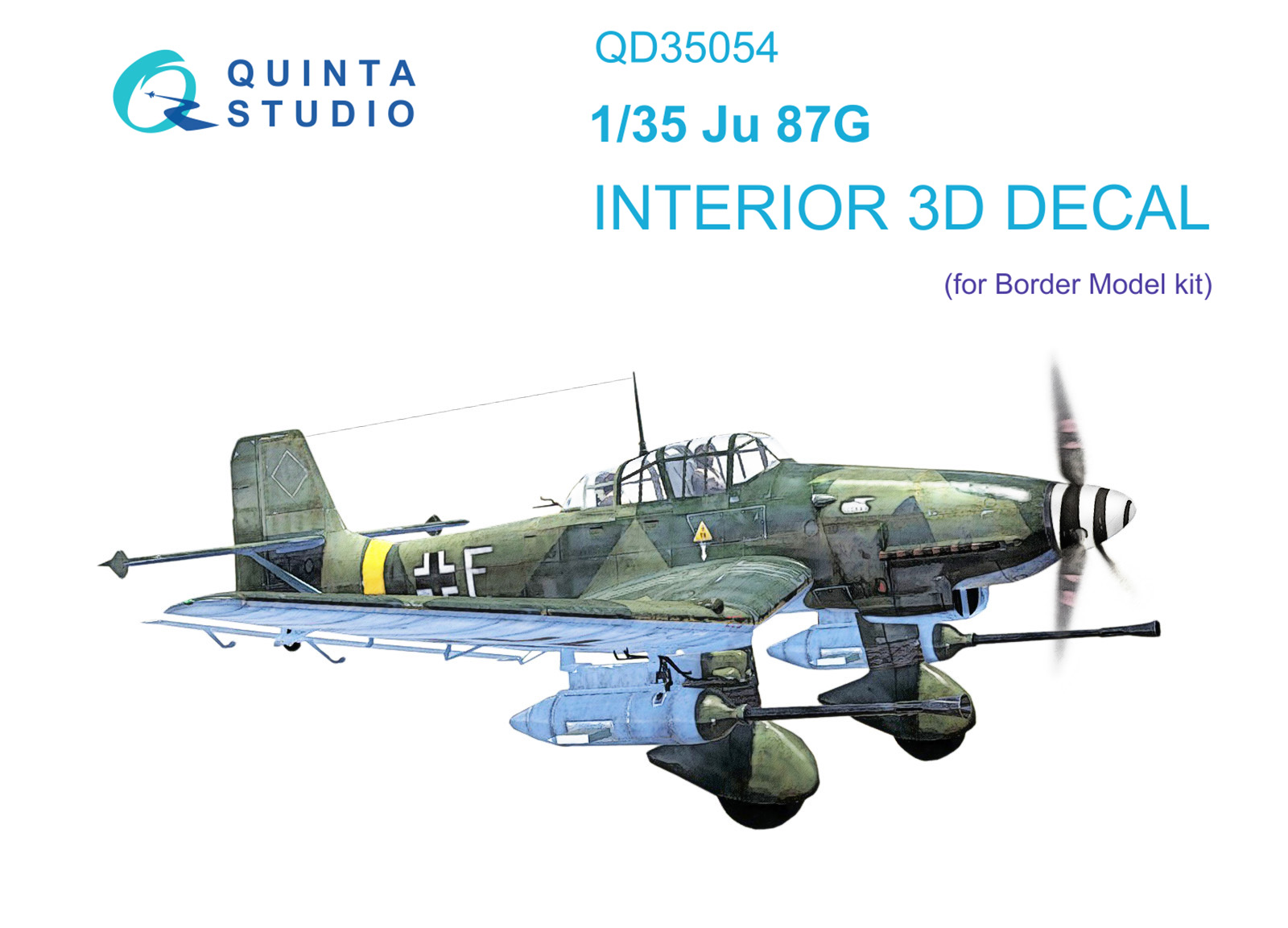 QD35054  декали  3D Декаль интерьера Ju 87 G (Border Model)  (1:35)