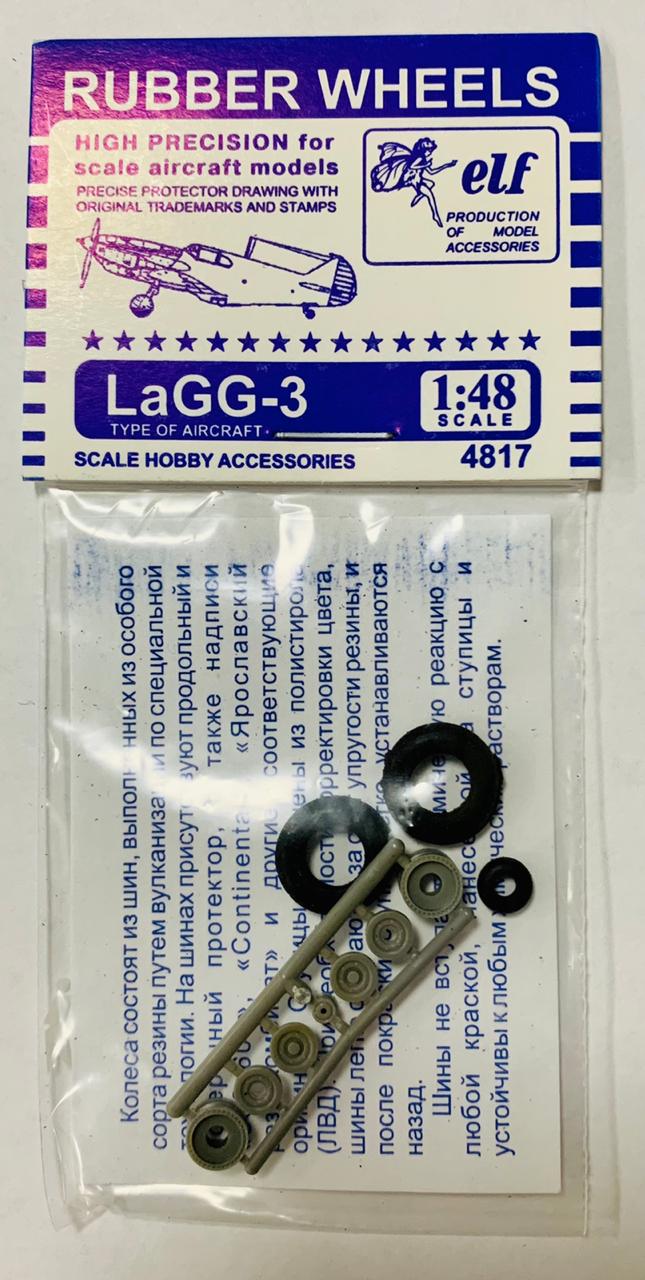 4817  дополнения из пластика  Rubber Wheels. LaGG-3  (1:48)