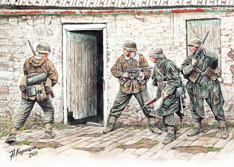 MB3584  фигуры  Немецкая пехота в Западной Европе, 1944-45 (1:35)