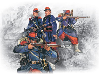 35061  фигуры  Французская линейная пехота(1870-1871) (1:35)