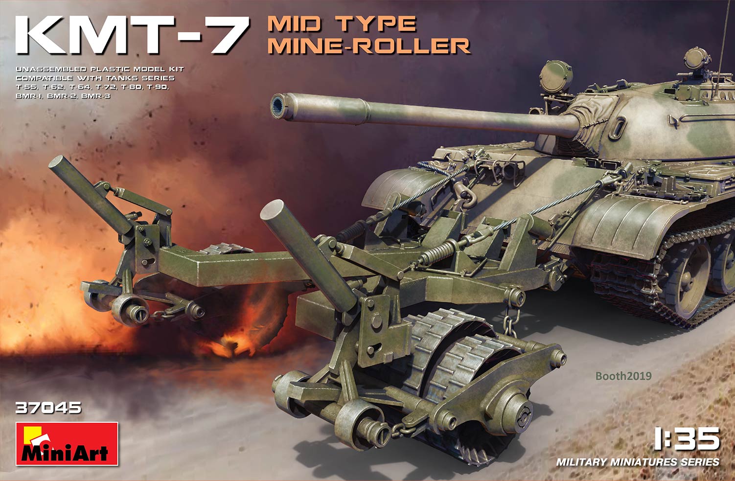 37045  дополнения из пластика  KMT-7 Mid Type Mine Roller  (1:35)