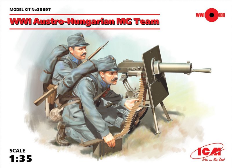 35697  фигуры   WWI Austro-Hungarian MG Team   (1:35)