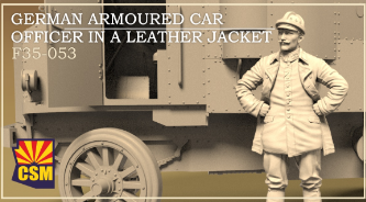 F35-053  фигуры  German Armoured Car Officer in a Leather Jacket  (1:35)