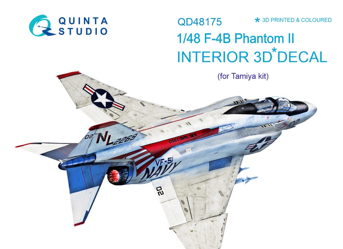 QD48175  декали  3D Декаль интерьера кабины F-4B (Tamiya)  (1:48)