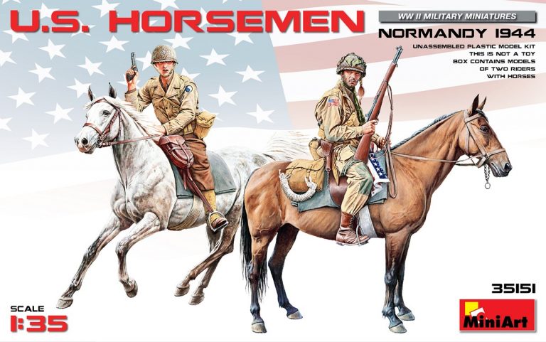 35151  фигуры  U.S. HORSEMEN. NORMANDY 1944  (1:35)
