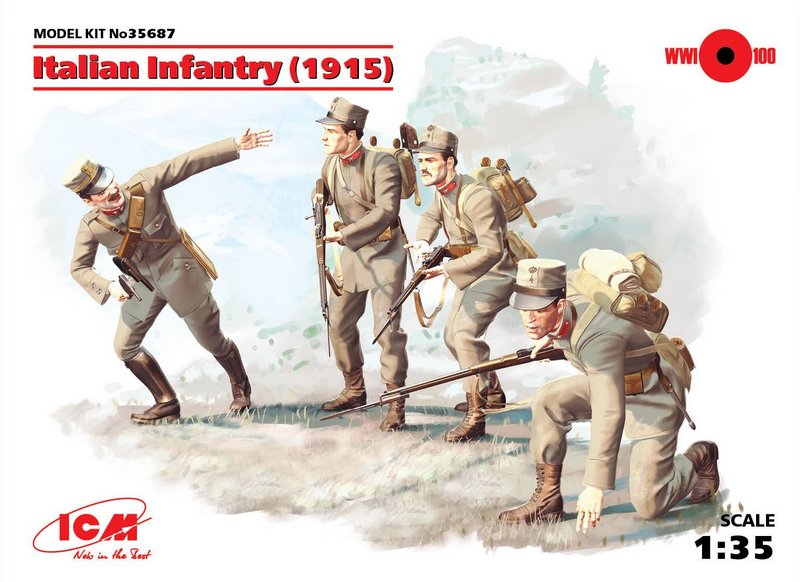 35687  фигуры  Итальянская пехота (1915г.)   (1:35)