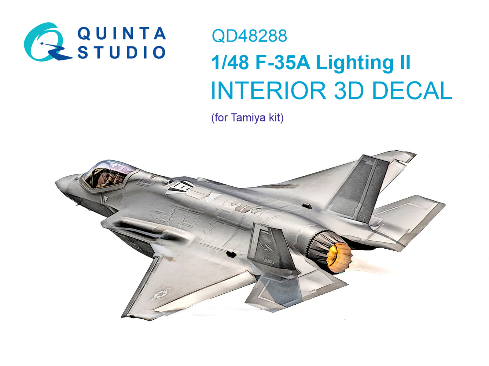 QD48288  декали 3D Декаль интерьера кабины  F-35A (Tamiya)  (1:48)