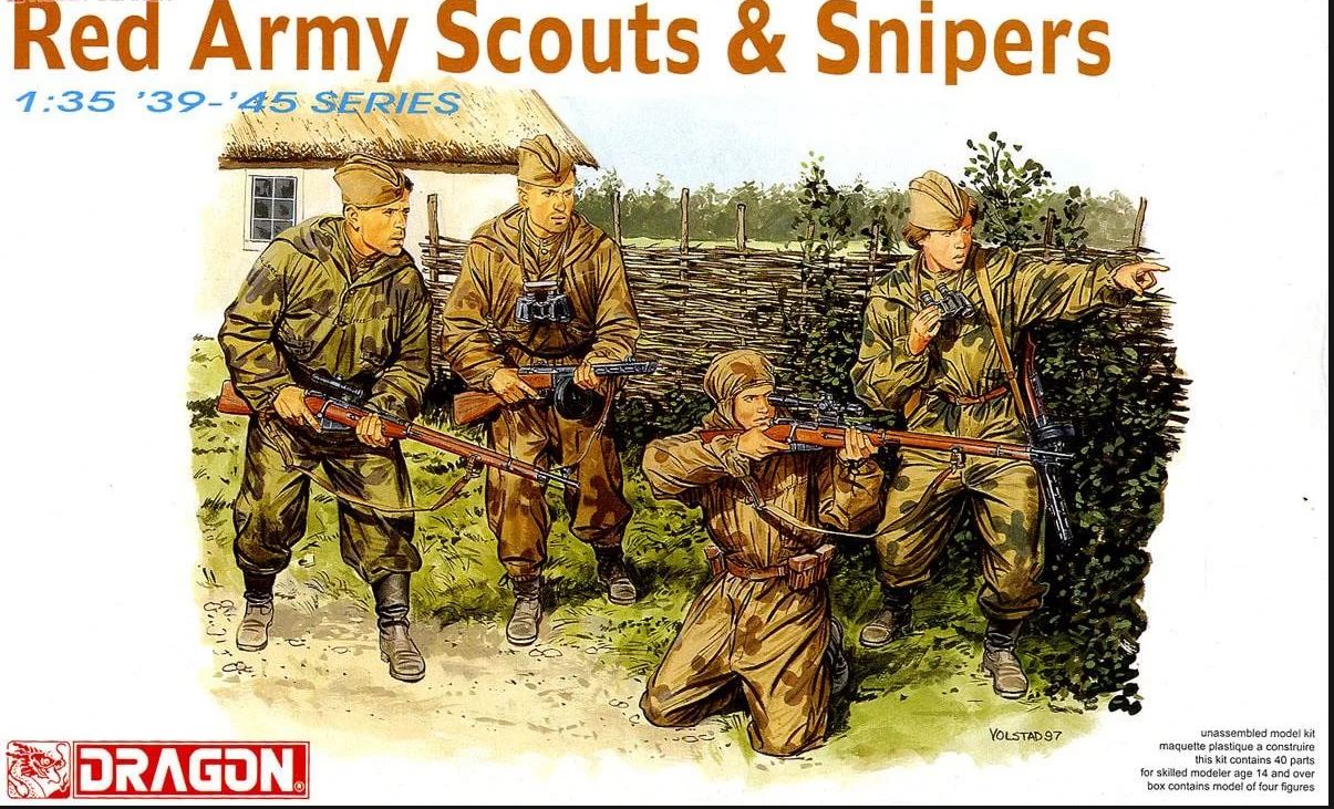 6068  фигуры Red Army Scout & Snipers (1:35)