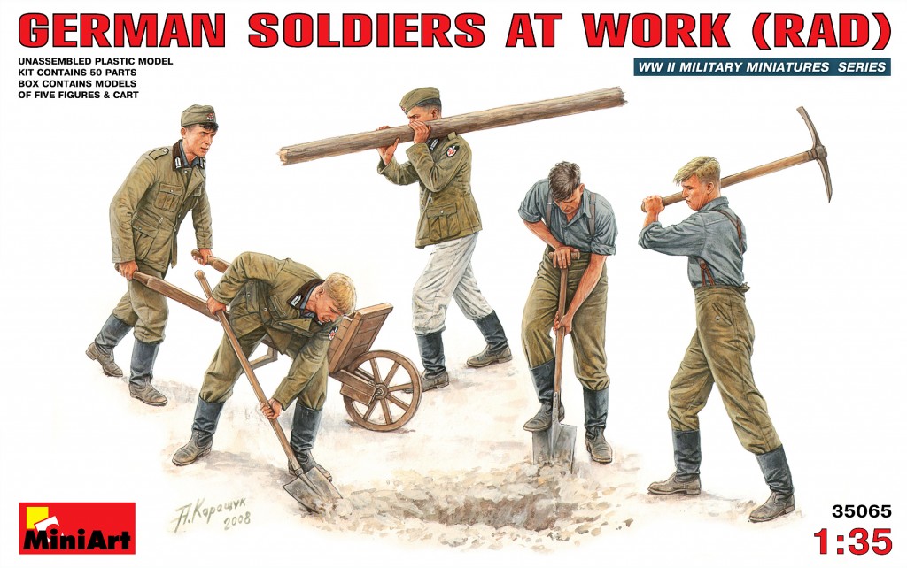35065  фигуры  GERMAN SOLDIERS AT WORK (RAD)  (1:35)
