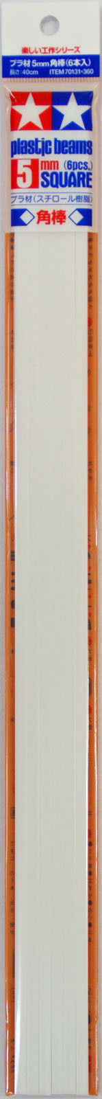 70131  дополнения из пластика  Пластиковые стержни (квадратные белые матовые)5х5мм длиной 40см (6шт)