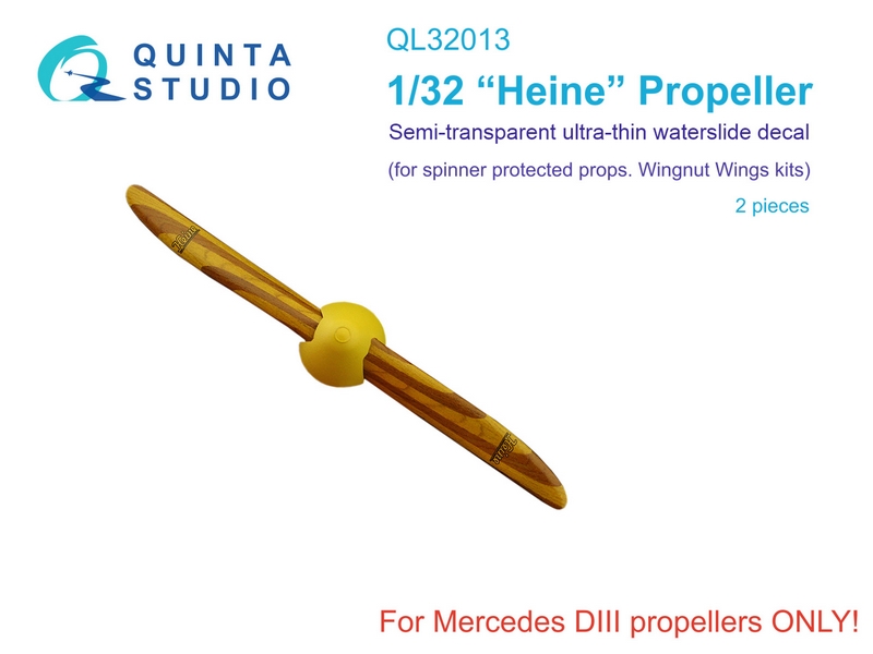 QL32013  декали  Декаль деревянные пропеллеры Heine (WNW)  (1:32)