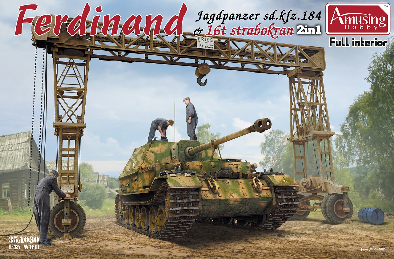 35A030  техника и вооружение  Ferdinand sd.kfz 184 & 16t strabokran 2in1  (1:35)