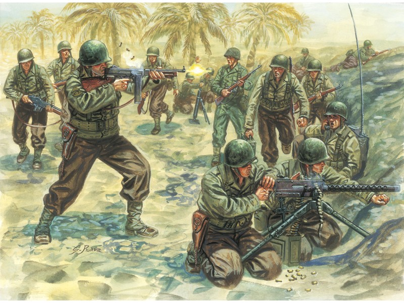 6120  фигуры  WWII- U.S. Infantry  (1:72)