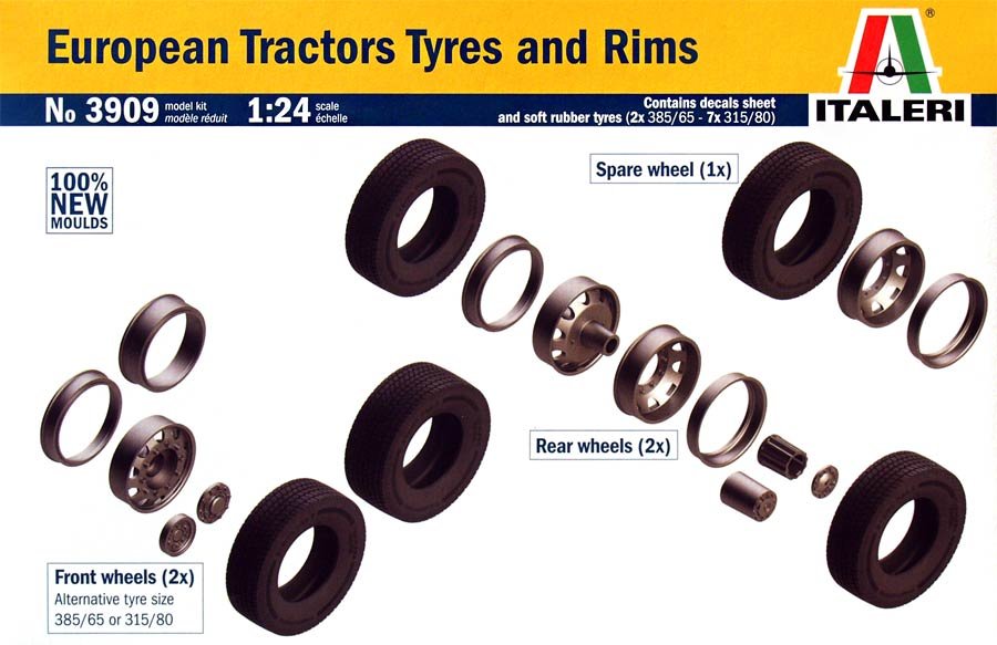 3909  дополнения к моделям  European Tractor Tyres & Rims  (1:24)