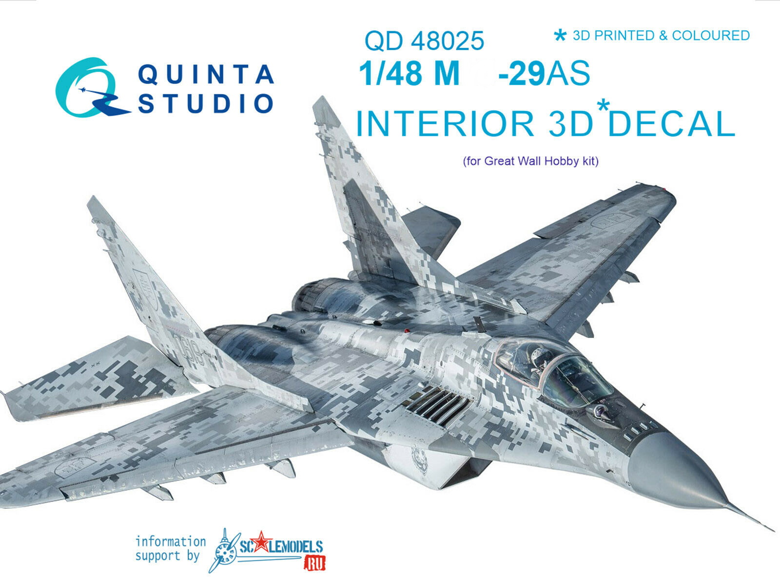 QD48025  декали  3D Декаль интерьера кабины М-29AS (ВВС СЛОВАКИИ) (для модели GWH)  (1:48)