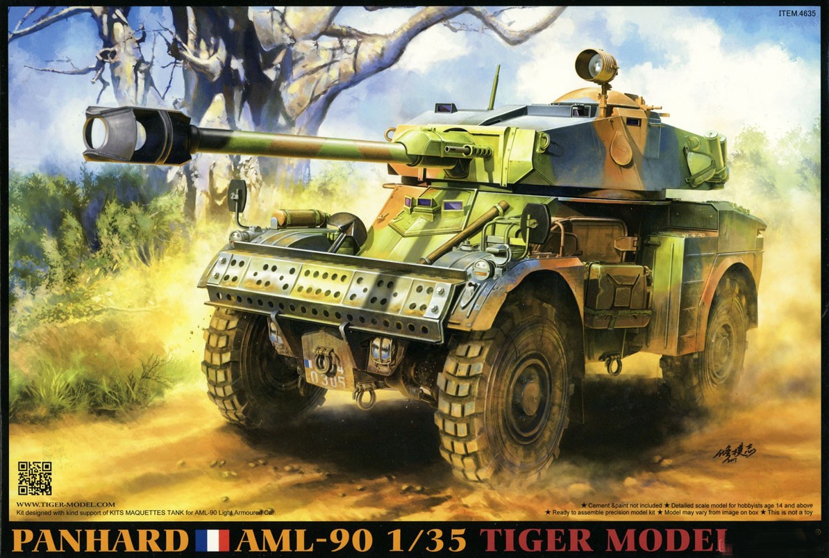 4635  техника и вооружение  Panhard AML-90 Light Armoured Car full-interior  (1:35)