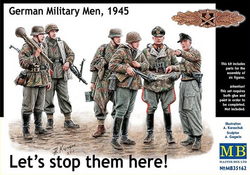 MB35162  фигуры  Let's stop them here! Германские военные 1945  (1:35)