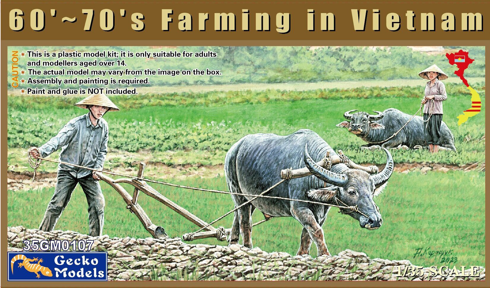 35GM0107  фигуры  60's-70's Farming in Vietnam  (1:35)