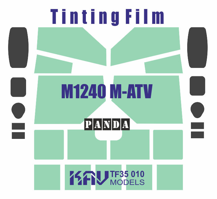 KAV TF35 010  дополнения из пластика  Тонировочная плёнка для M-1240 M-ATV (Panda)  (1:35)