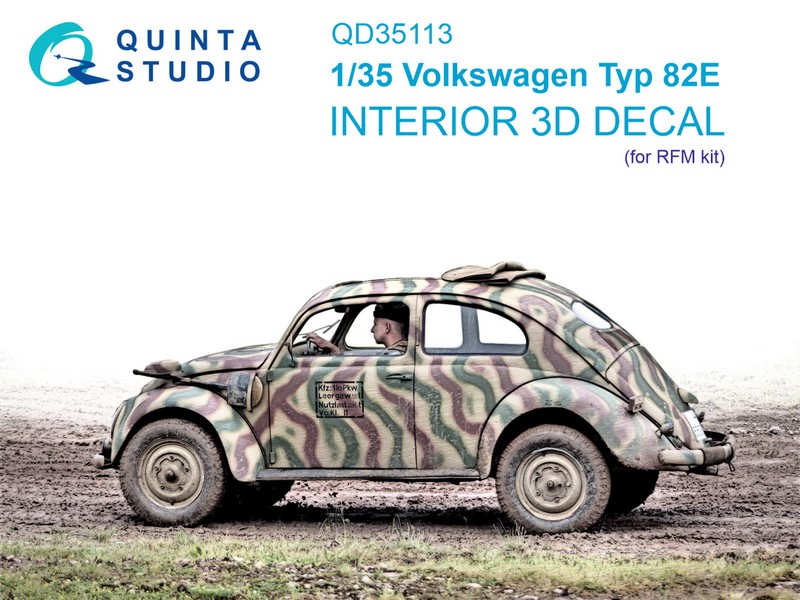 QD35113  декали   3D Декаль интерьера кабины Volkswagen Typ 82E (RFM)  (1:35)
