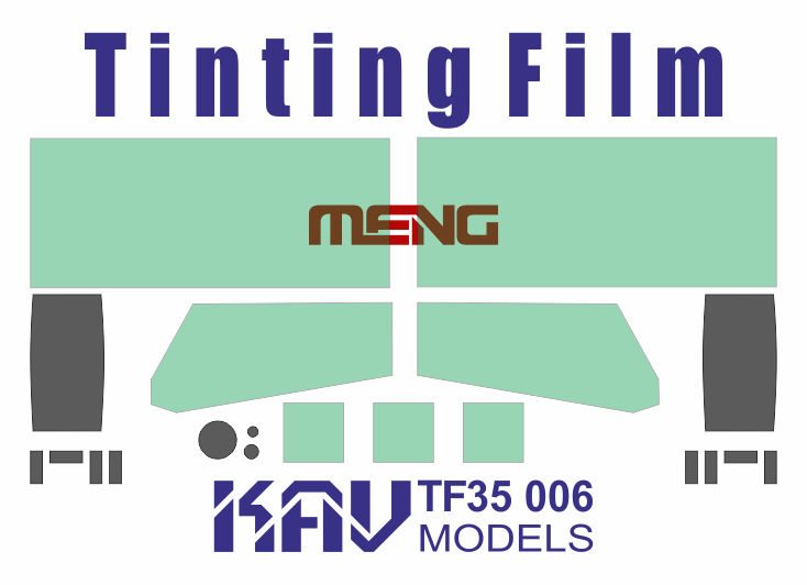 KAV TF35 001  дополнения из пластика  Тонировочная пленка Панцирь С1 (Meng)  (1:35)