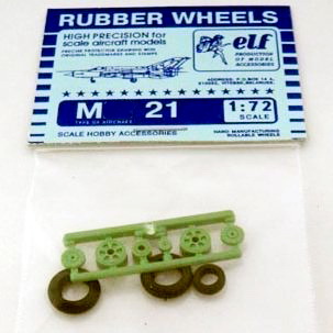 7226  дополнения из пластика  Rubber Wheels. M-21  (1:72)