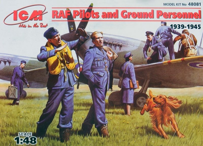 48081  фигуры  Пилоты и техники ВВС Великобритании (1939-1945) (1:48)