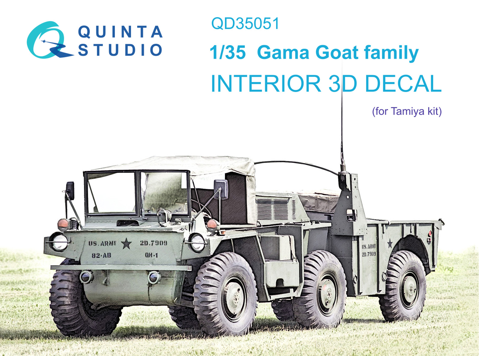 QD35051  декали  3D Декаль интерьера кабины Gama Goat (Tamiya)  (1:35)