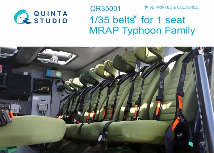 QR35001  декали  Комплект ремней на одно кресло для бронеавтомобилей Тайфун (All kits)  (1:35)
