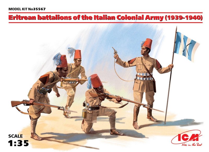 35567  фигуры  Эритрейские батальоны армии Италии  (1:35)