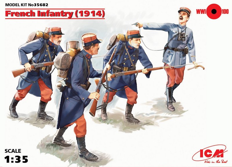 35682  фигуры  Французская пехота (1914) (1:35)