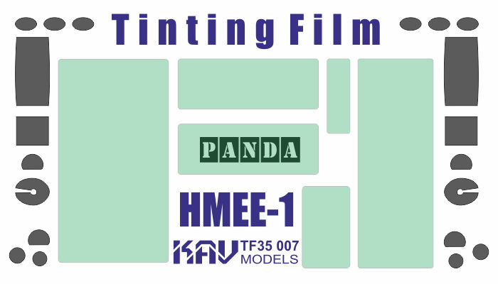 KAV TF35 007  дополнения из пластика  Тонировочная плёнка на HMEE-1 (Panda)  (1:35)