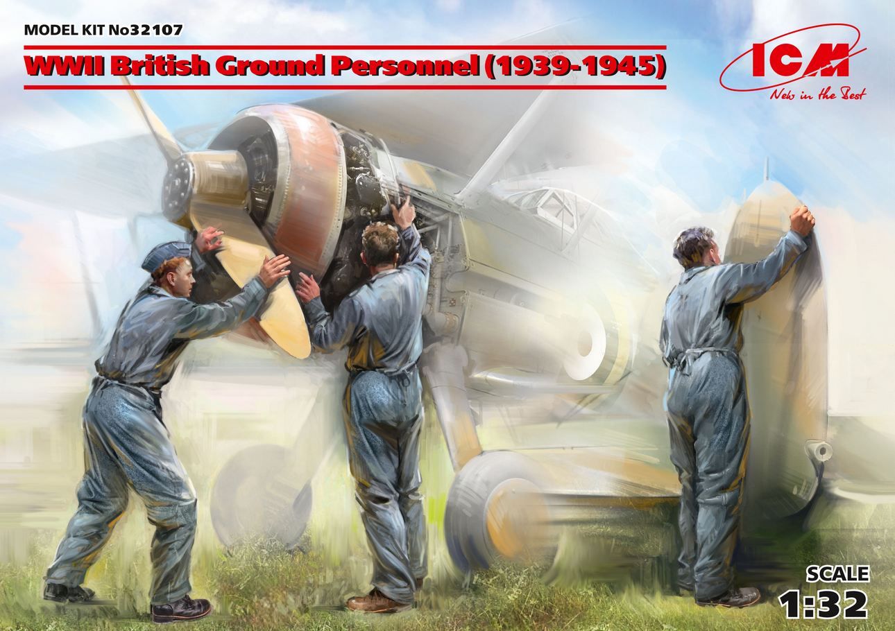 32107  фигуры  WWII British Ground Personnel (1939-1945)  (1:32)