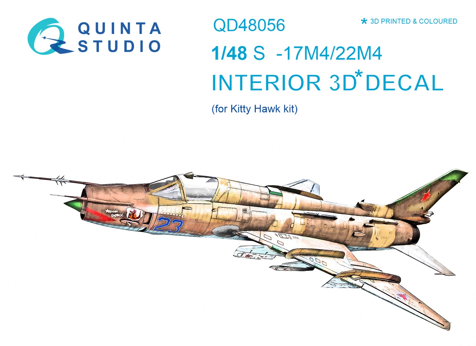 QD48056  декали  3D Декаль интерьера кабины С-17М4/22М4 (KittyHawk)  (1:48)