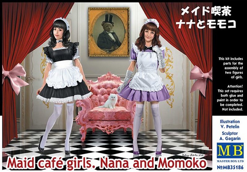 MB35186  фигуры  Maid cafe gilrs - Nana and Momoko  (1:35)