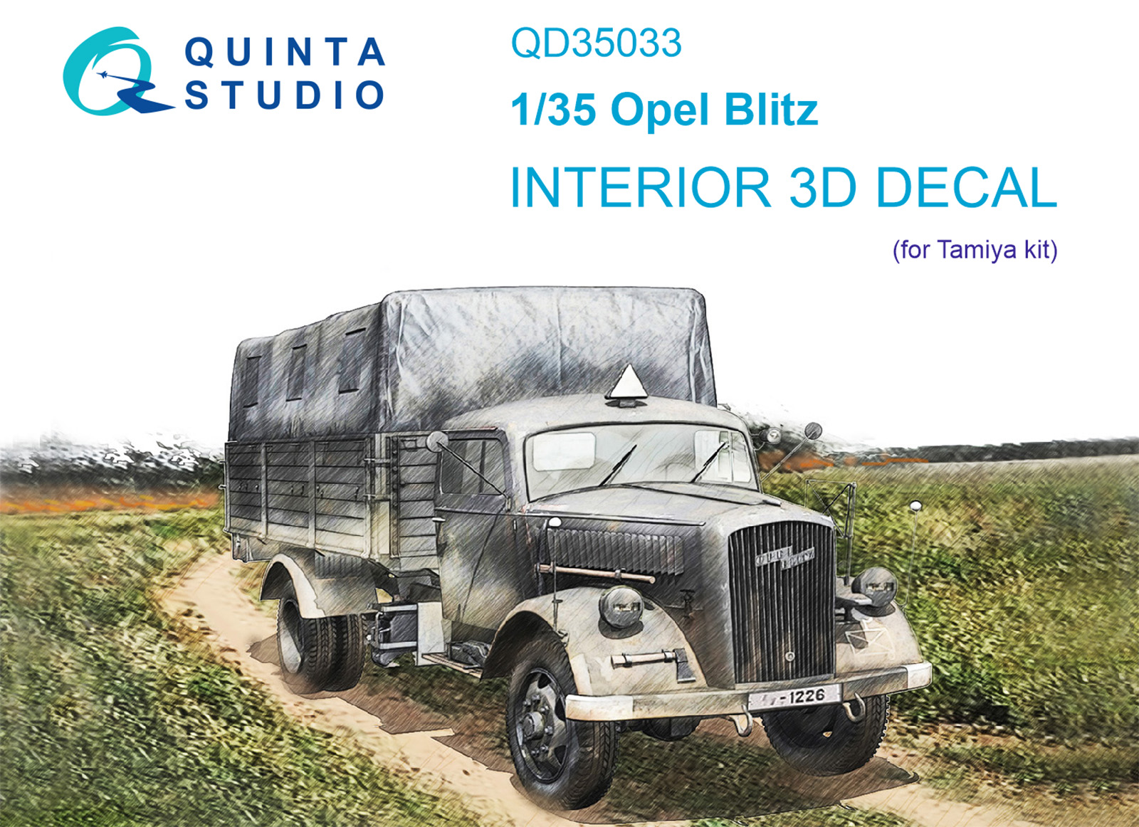 QD35033  декали  3D Декаль интерьера Opel Blitz (Tamiya)  (1:35)