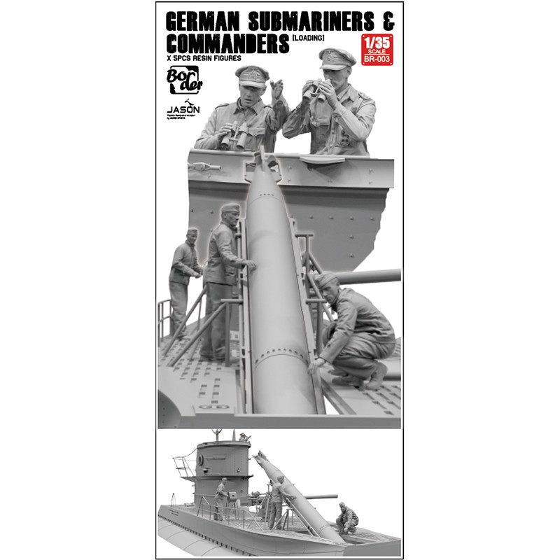 BR-003  фигуры  German Submarines & Commanders (Loading) (5 Pcs.)  (1:35)