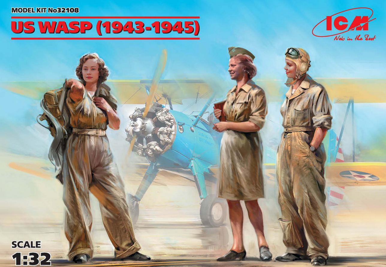 32108  фигуры  US WASP (1943-1945) (3 figures)  (1:32)