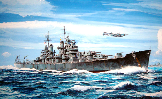05724  флот  USS Baltimore CA-68 1943  (1:700)